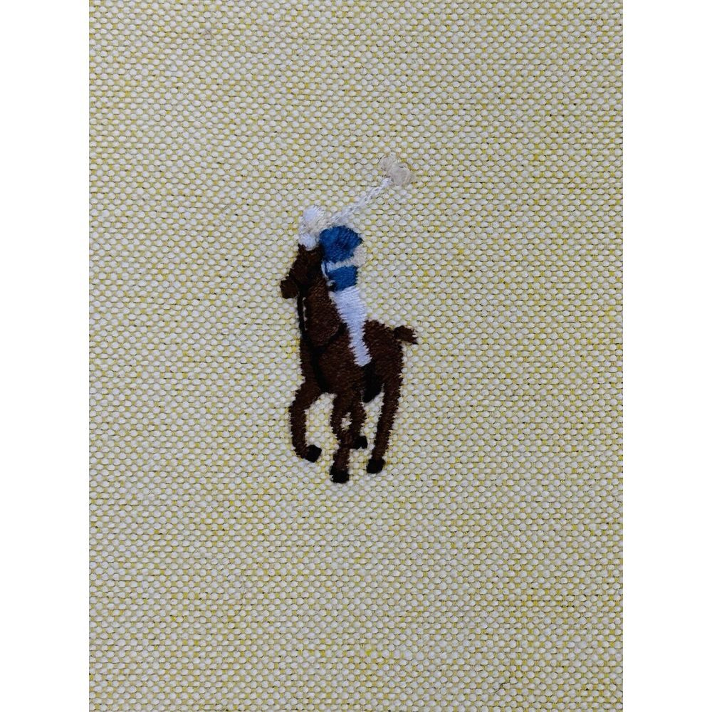 RALPH LAUREN Oxford Shirt Men 2XL Yellow  Button‎ Down LS Flesh Pony - Picture 3 of 10